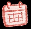 Hand-drawn calendar icon